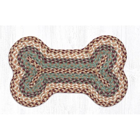 Palacedesigns 13 x 22 in. Jute Dog Bone Medium Dog Bone - Buttermilk & Cranberry PA2842463